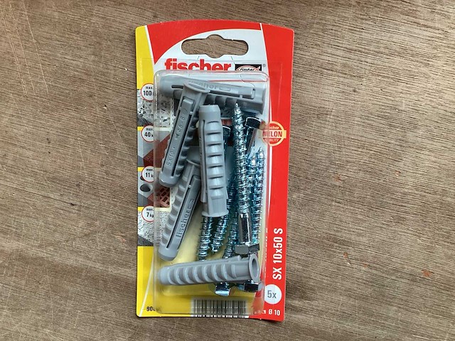Fischer sx10x50s plug met houtdraadbout 7x65 (200x) - afbeelding 1 van  5