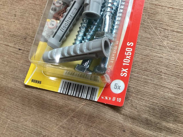 Fischer sx10x50s plug met houtdraadbout 7x65 (200x) - afbeelding 3 van  5