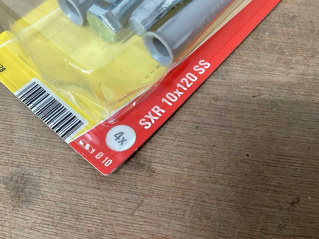 Fischer sxr10x120 plug met houtdraadbout (100x) - afbeelding 1 van  2