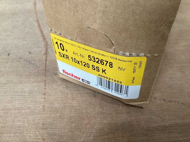Fischer sxr10x120 plug met houtdraadbout (80x) - afbeelding 4 van  6
