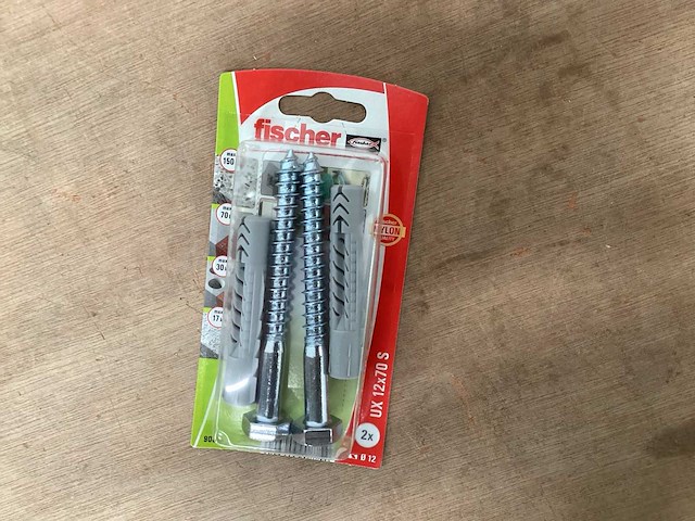 Fischer ux12x70s plug met houtdraadbout (47x) - afbeelding 1 van  3