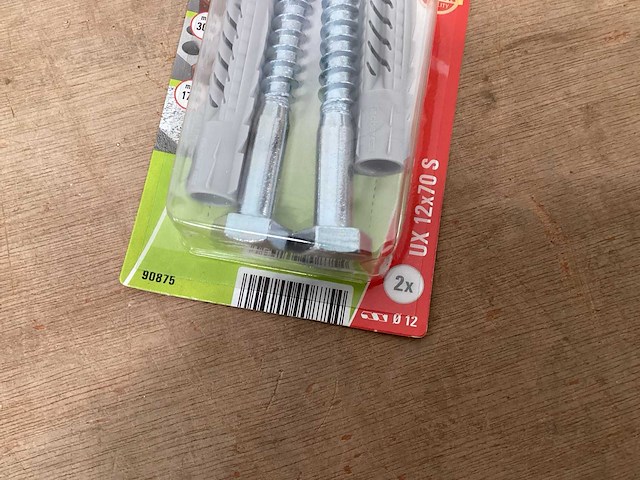 Fischer ux12x70s plug met houtdraadbout (47x) - afbeelding 3 van  3