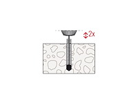 Fischer whg set gecoat beton m8 voor verankering en afdichting - afbeelding 3 van  3