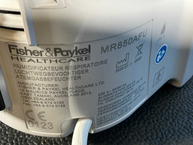 Fisher & paykel - mr850 luchtwegbevochtiger - 2020 - afbeelding 5 van  5