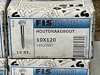 Fisprofi houtdraaibouten 7x110 en 10x120 (185x) - afbeelding 3 van  5