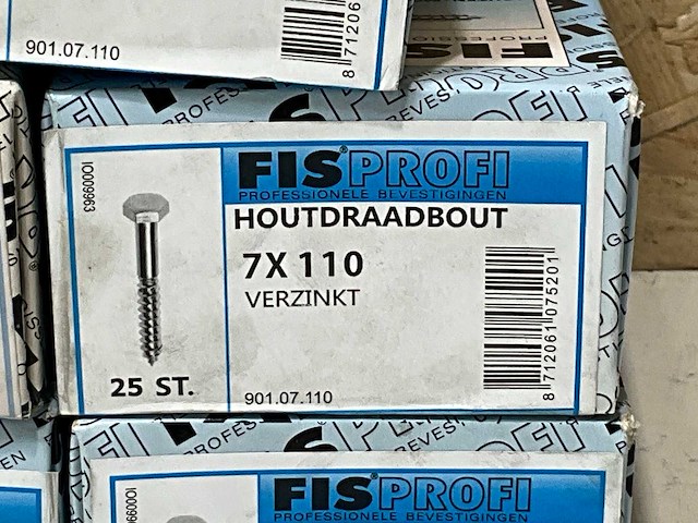 Fisprofi houtdraaibouten 7x110 en 10x120 (185x) - afbeelding 5 van  5