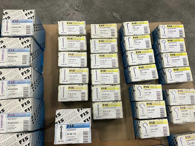 Fisprofi partij houtdraadbouten, slotbouten en stokeinden (80x) - afbeelding 8 van  20