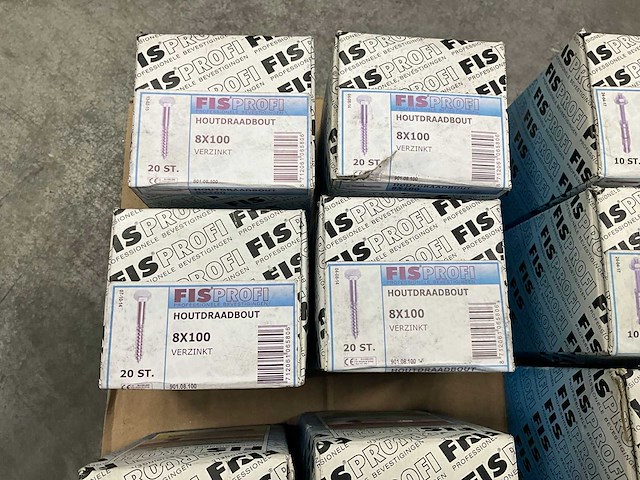 Fisprofi partij houtdraadbouten, slotbouten en stokeinden (80x) - afbeelding 17 van  20
