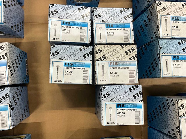 Fisprofi partij houtdraadbouten, slotbouten en stokeinden (91x) - afbeelding 4 van  22