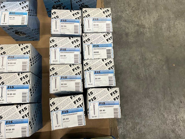 Fisprofi partij houtdraadbouten, slotbouten en stokeinden (91x) - afbeelding 6 van  22