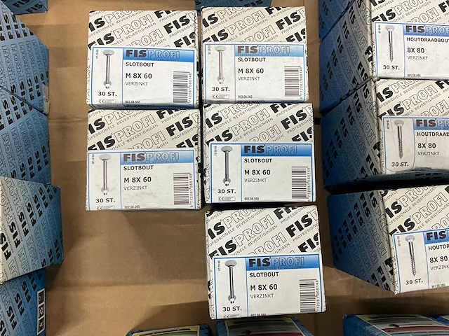 Fisprofi partij houtdraadbouten, slotbouten en stokeinden (91x) - afbeelding 7 van  22