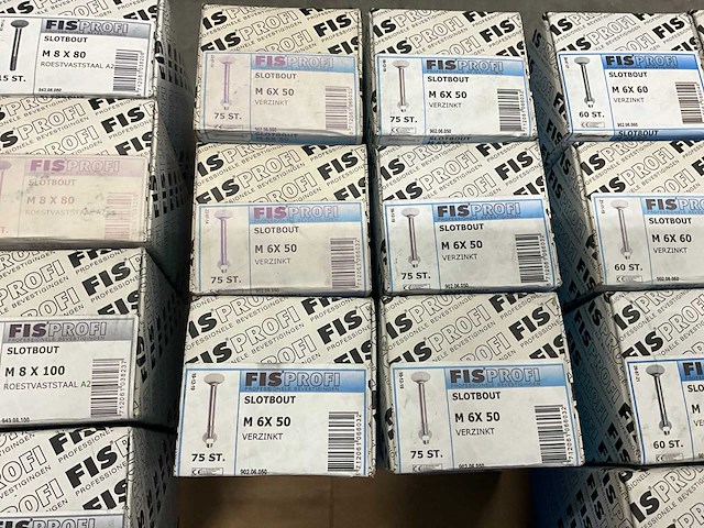 Fisprofi partij houtdraadbouten, slotbouten en stokeinden (91x) - afbeelding 20 van  22