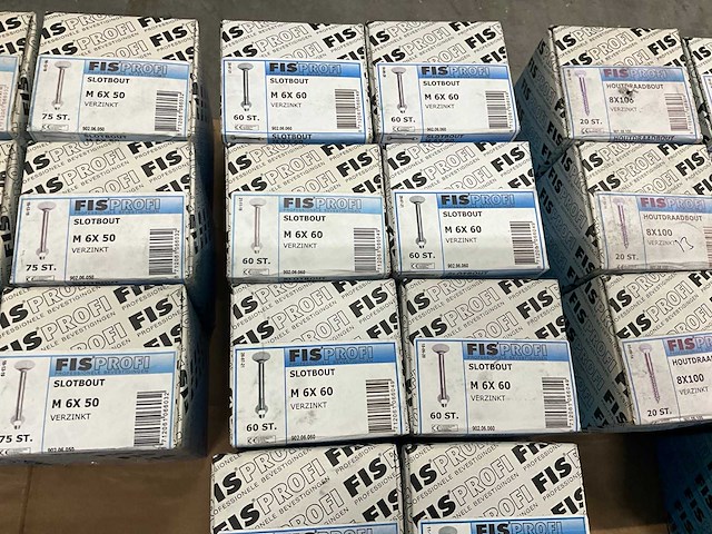 Fisprofi partij houtdraadbouten, slotbouten en stokeinden (91x) - afbeelding 21 van  22