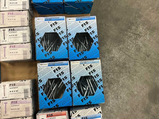 Fisprofi partij oa rvs moeren, sluitringen, houtdraadbouten en diversen (135x) - afbeelding 6 van  36