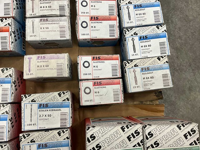 Fisprofi partij oa rvs moeren, sluitringen, houtdraadbouten en diversen (135x) - afbeelding 20 van  36