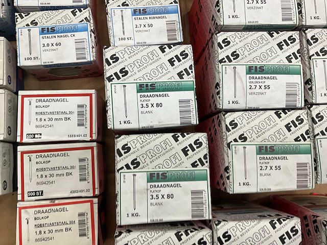 Fisprofi partij oa rvs moeren, sluitringen, houtdraadbouten en diversen (135x) - afbeelding 22 van  36