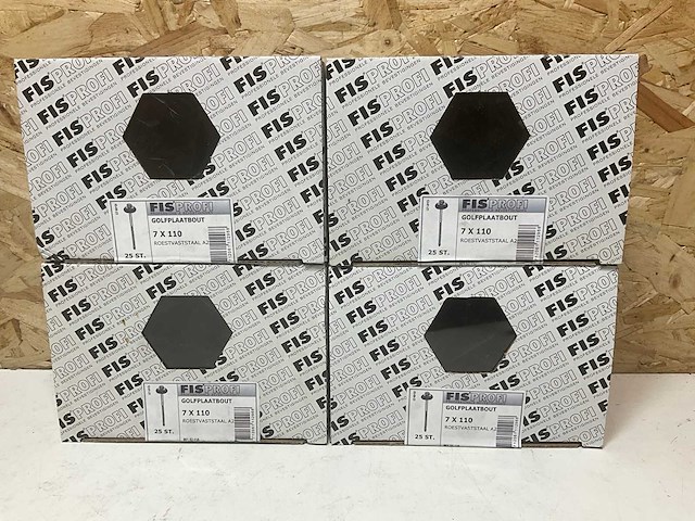Fisprofi rvs golfplaatbout 7x110 (100x) - afbeelding 1 van  5