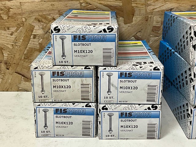 Fisprofi slotbouten m8x120 en m10x120 (110x) - afbeelding 2 van  5