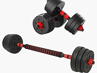 Fitness dumbell set umi essentials, zwart/rood - afbeelding 1 van  1