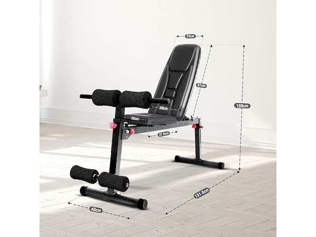 Fitness multifunctionele gewichtsbank ultrasport - afbeelding 2 van  4