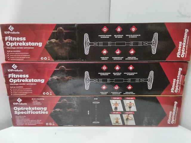 Fitness optrekstang van 101 products (3x) - afbeelding 1 van  4
