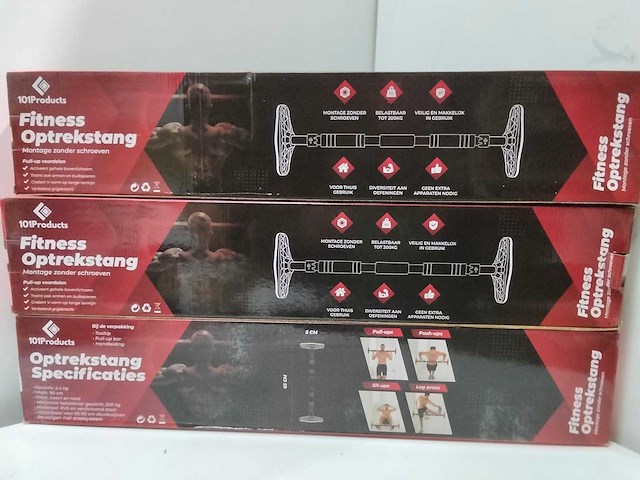 Fitness optrekstang van 101 products (3x) - afbeelding 1 van  4