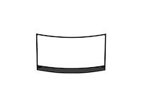 Fjord 44 coupe original glass front windscreen black - tbf0548