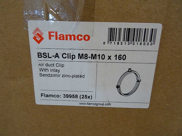 Flamco - bsl-a clip m8-m10x160 - buisklem (25x) - afbeelding 3 van  3