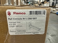 Flamco - rvs - r1 x 200 sst - railconsole (100 stuks) - afbeelding 3 van  3
