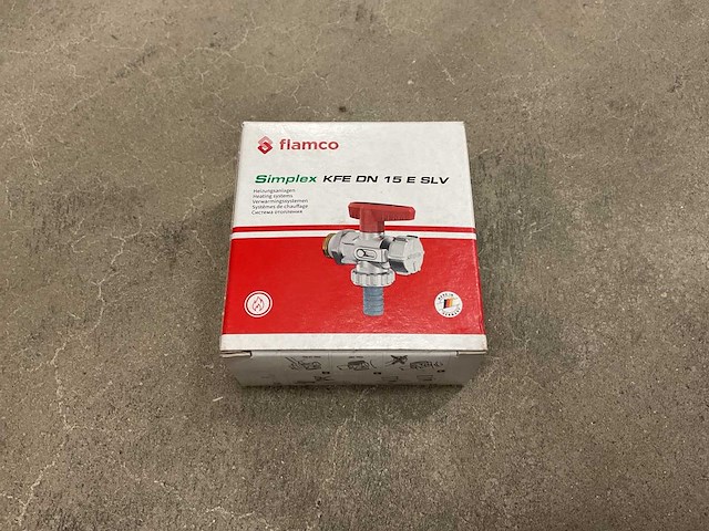 Flamco - simplex kfe dn 15 e slv - haakse vul- en aftapkraan met slangaansluiting (15x) - afbeelding 1 van  1