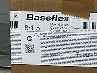 Flamco baseflex expansievat 8 liter, 1,5-6 bar, rood (3x) - afbeelding 5 van  5