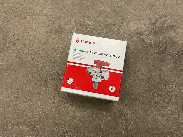 Flamco simplex kfe dn 15 e slv haakse vul- en aftapkraan met slangaansluiting (10x) - afbeelding 1 van  2
