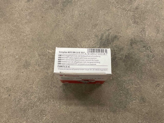 Flamco simplex kfe dn 15 e slv haakse vul- en aftapkraan met slangaansluiting (18x) - afbeelding 2 van  2