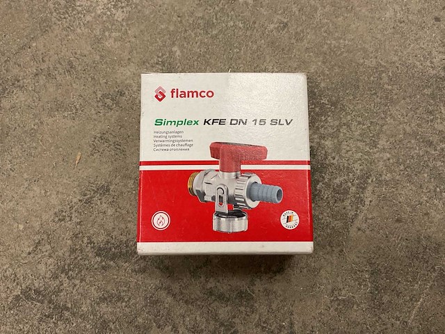 Flamco simplex kfe dn 15 slv rechte vul- en aftapkraan met slangaansluiting (20x) - afbeelding 1 van  2