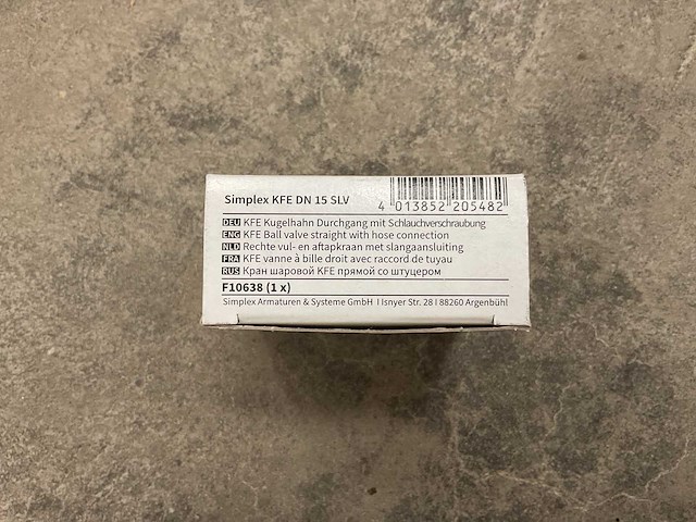 Flamco simplex kfe dn 15 slv rechte vul- en aftapkraan met slangaansluiting (20x) - afbeelding 2 van  2