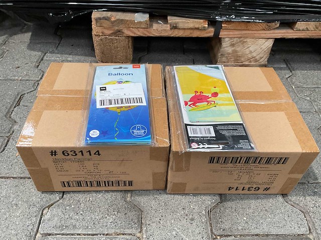 Flamingo op het strand folie ballon (200x) - afbeelding 1 van  5