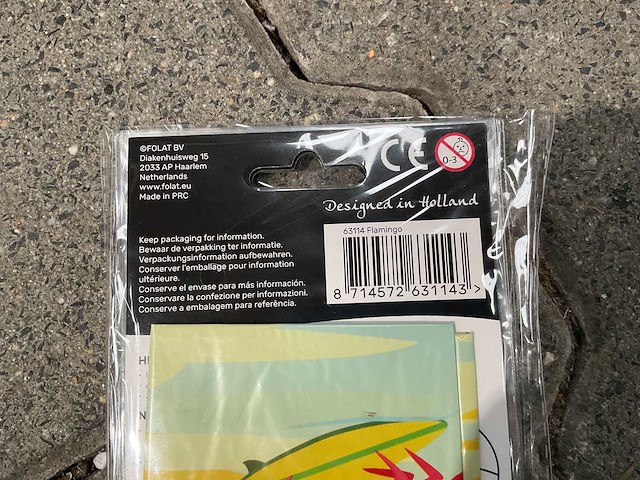 Flamingo op het strand folie ballon (400x) - afbeelding 4 van  5