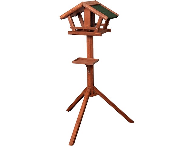 Flamingo voederhuis met staander mimir hout - afbeelding 1 van  4