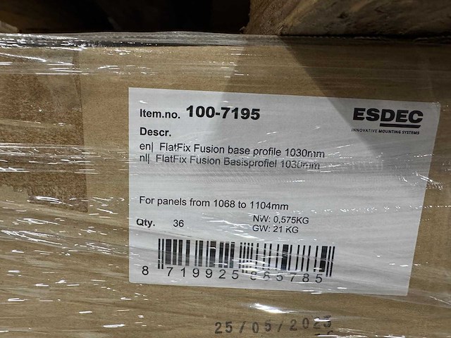 Flatfix fusion basisprofiel 1030mm (1007195) - (288x) - afbeelding 1 van  2