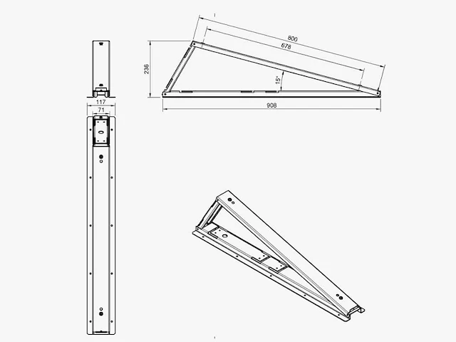 Flatroof - montageset voor 10 zonnepanelen ( 2 rijen van 5) - afbeelding 10 van  10