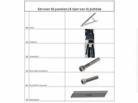 Flatroof - montageset voor 16 zonnepanelen ( 4 rijen van 4) - afbeelding 2 van  10
