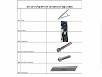 Flatroof - montageset voor 36 zonnepanelen ( 6 rijen van 6) - afbeelding 2 van  10