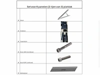 Flatroof - montageset voor 6 zonnepanelen ( 2 rijen van 3) - afbeelding 2 van  10