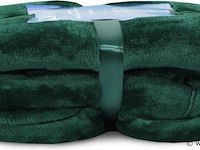 Fleecedeken 150x200cm groen - afbeelding 3 van  7