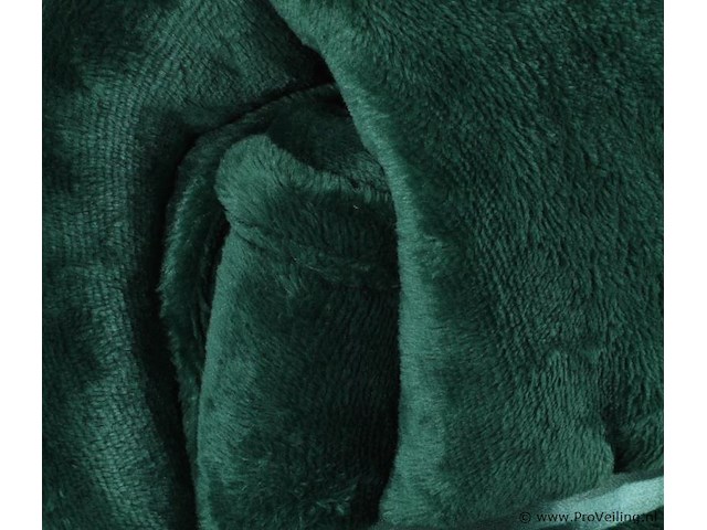 Fleecedeken 150x200cm groen - afbeelding 6 van  7