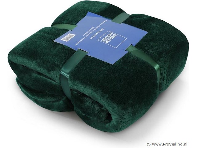Fleecedeken 150x200cm groen - afbeelding 7 van  7