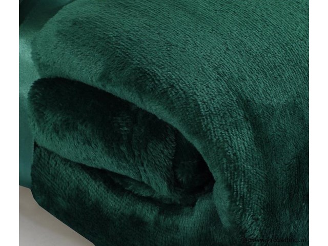 Fleecedeken 150x200cm groen - afbeelding 4 van  7
