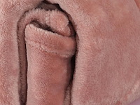 Fleecedeken 150x200cm oud roze - afbeelding 3 van  6