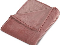 Fleecedeken 150x200cm oud roze - afbeelding 5 van  6