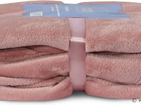Fleecedeken 150x200cm oud roze - afbeelding 6 van  6